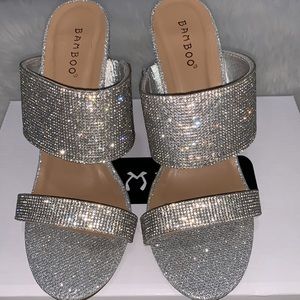 Bamboo‎ Women’s New Never Been Worn Rhinestoned Heels. Size 9-10